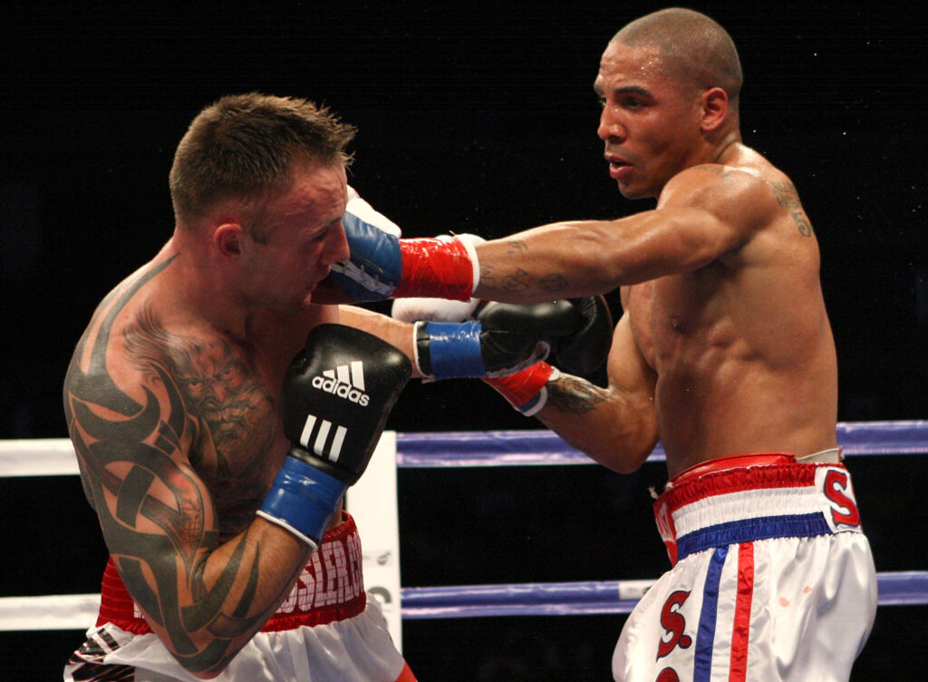 Andre Ward punches Mikkel Kessler during their 2009 boxing clash in 2009 in Oakland, California