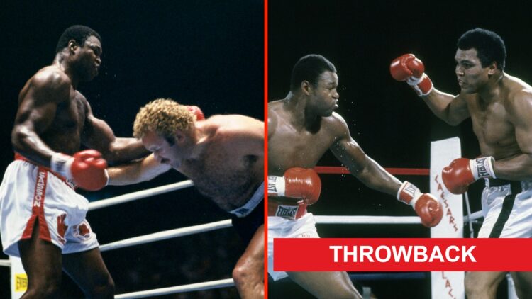 Larry Holmes hits Scott LeDoux with his famous left hand during their 1980 fight and Larry Holmes corners Muhammad Ali during their 1980 Heavyweigh...
