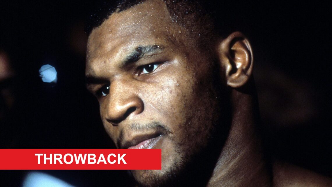 Mike Tyson looks on after his knockout win over Trevor Berbick to win the WBC heavyweight championship