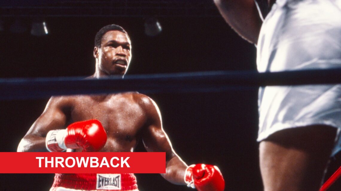 Larry Holmes in the ring during his WBC and The Ring heavyweight title fight with Muhammad Ali in October, 1980